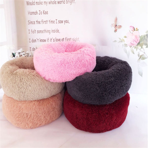 Round Long Hairy Autumn And Winter Nest Pad Cat Mattress Pet peteezee