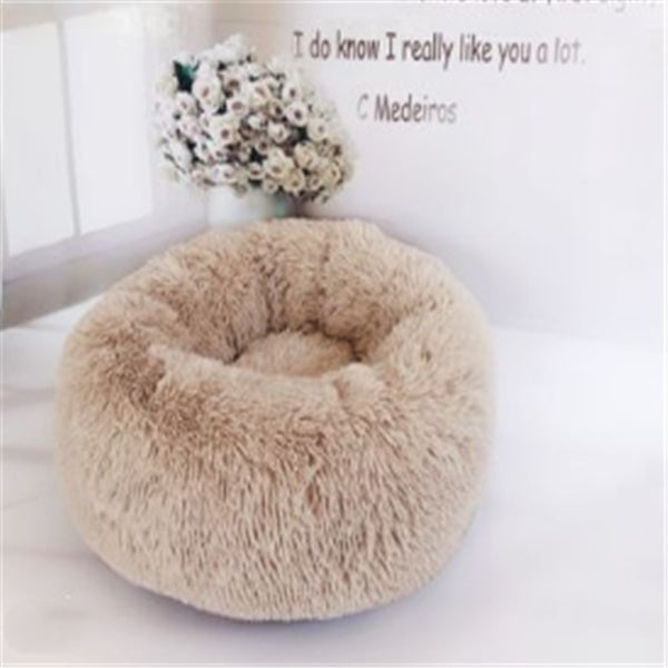 Round Long Hairy Autumn And Winter Nest Pad Cat Mattress Pet peteezee