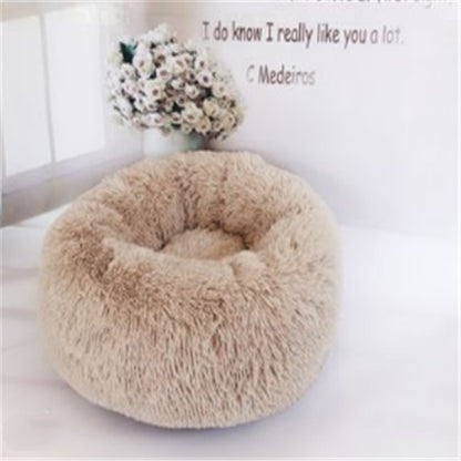 Round Long Hairy Autumn And Winter Nest Pad Cat Mattress Pet peteezee