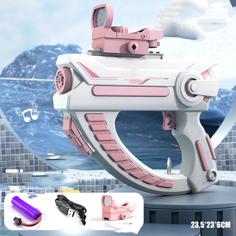 Space Water Gun Electric Automatic Water Absorption Water Fights Toy Outdoor Beach Swimming Pool Bath Toys For Children Kid Gift kids fashion novaa A Pink USB