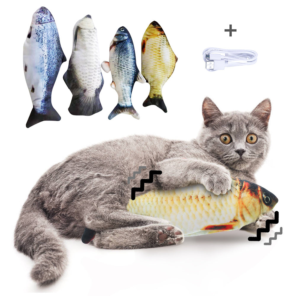 Without Cat Nip Version - Electric Jumping Fish Simulation Electric Fish Toy Pet peteezee