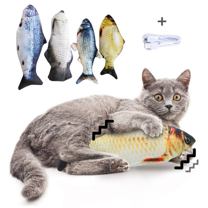 Without Cat Nip Version - Electric Jumping Fish Simulation Electric Fish Toy Pet peteezee