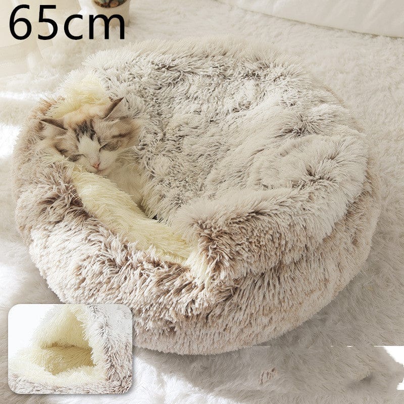 View details for 2 In 1 Dog And Cat Bed Pet Winter Bed Round Plush Warm Bed House Soft Long Plush Pets Bed Pet Products 2 In 1 Dog And Cat Bed Pet Winter Bed Round Plush Warm Bed House Soft Long Plush Pets Bed Pet Products