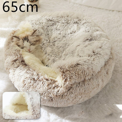 View details for 2 In 1 Dog And Cat Bed Pet Winter Bed Round Plush Warm Bed House Soft Long Plush Pets Bed Pet Products 2 In 1 Dog And Cat Bed Pet Winter Bed Round Plush Warm Bed House Soft Long Plush Pets Bed Pet Products