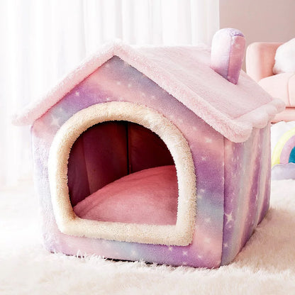 Pet Bed Small Dog Teddy Cat Litter Four Seasons Universal Dog House Dog Bed Pets Supplies Pet peteezee Pink L