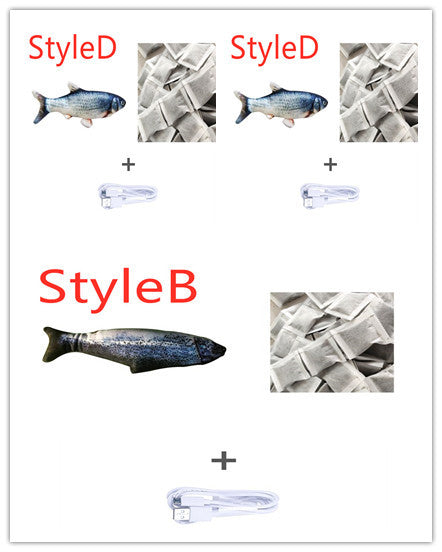 Without Cat Nip Version - Electric Jumping Fish Simulation Electric Fish Toy Pet peteezee