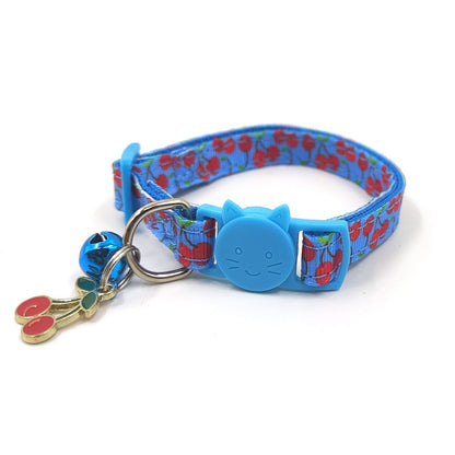 Pet Print Bell Cat Collar Cat Strap Pet peteezee Cherry
