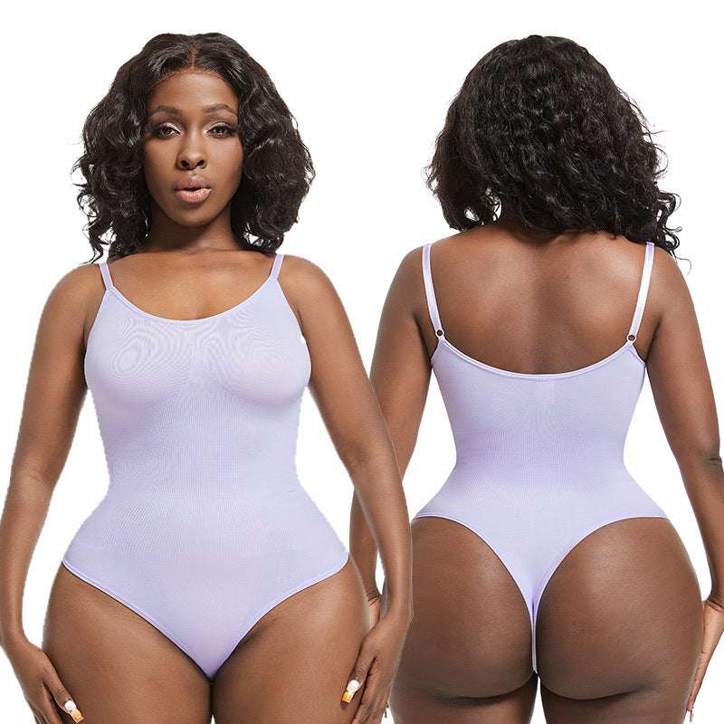 Seamless Slimming Shapewear For Women Waist Trainer Butt Lifter Underwear Body Shaper Swimsuit fashion novaa Light Purple 3XL