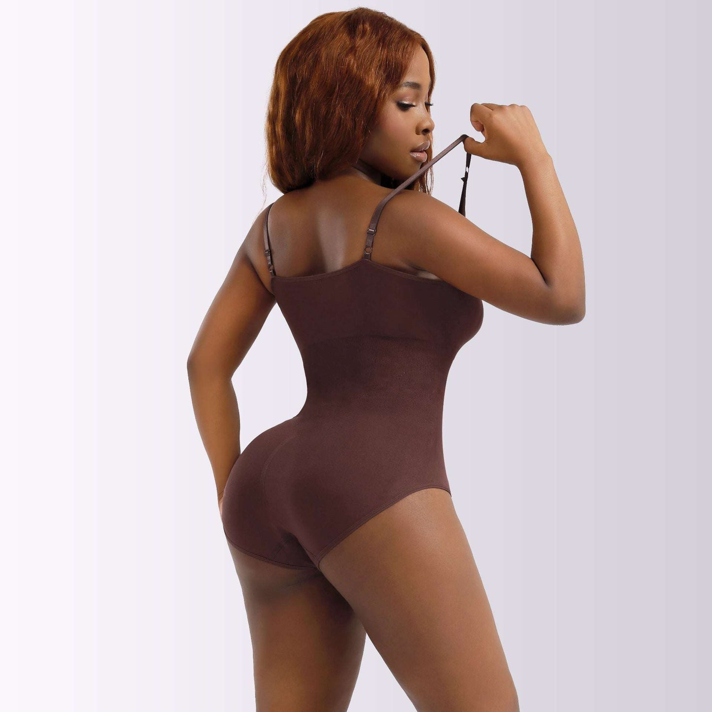 Seamless Slimming Shapewear For Women Waist Trainer Butt Lifter Underwear Body Shaper Swimsuit fashion novaa Brown 3XL