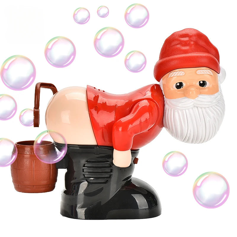 Electric Santa Claus Bubbles Machine Blowing Bubbles Music Light Entertainment Toy Prank Funny Ornament Christmas Gifts Christmas Decorations kids fashion novaa