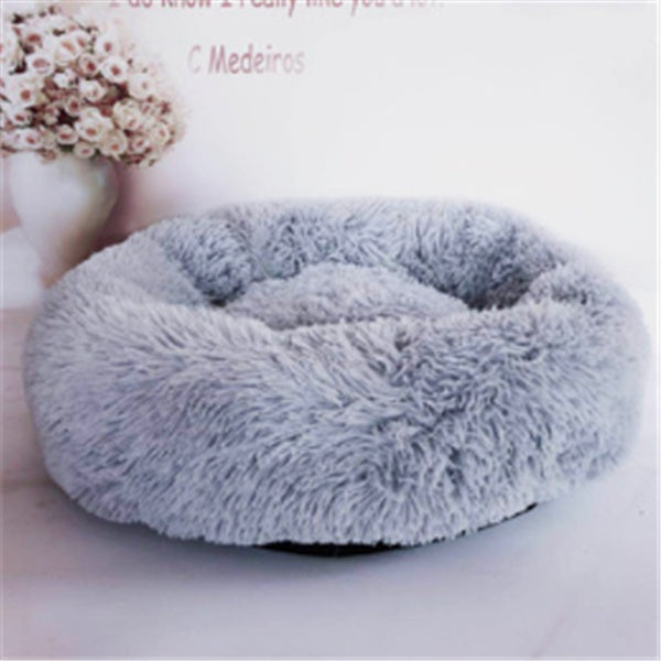 Round Long Hairy Autumn And Winter Nest Pad Cat Mattress Pet peteezee