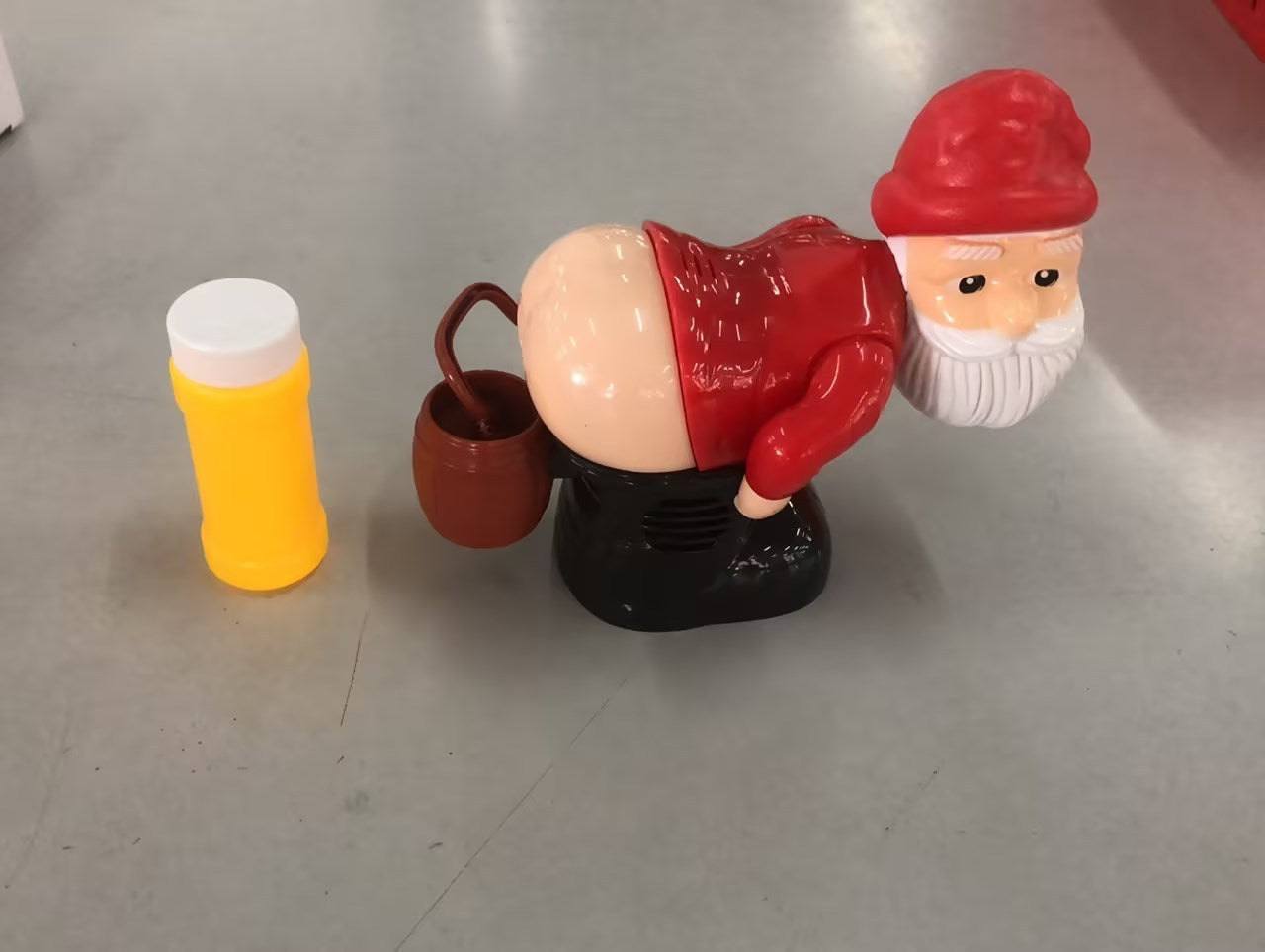 Electric Santa Claus Bubbles Machine Blowing Bubbles Music Light Entertainment Toy Prank Funny Ornament Christmas Gifts Christmas Decorations kids fashion novaa