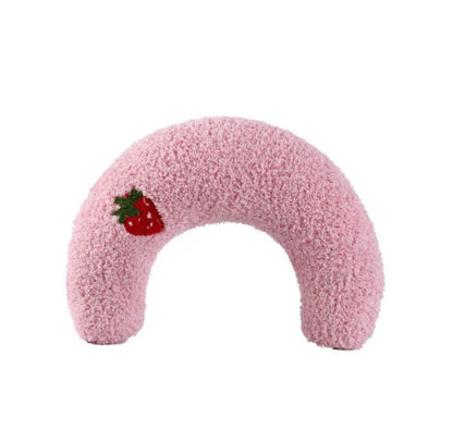 Little Pillow For Cats Fashion Neck Protector Deep Sleep Puppy U-Shaped Pillow Pets Pillow Kitten Headrest Dog Sleeping Pillow Pet Products Pet peteezee Pink 1PCS