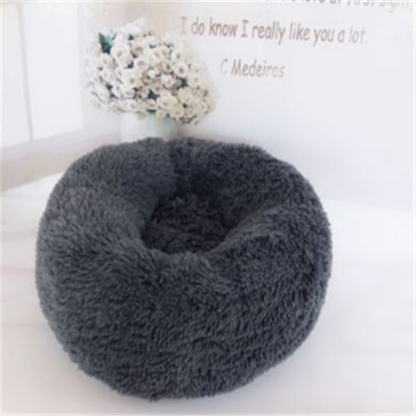Round Long Hairy Autumn And Winter Nest Pad Cat Mattress Pet peteezee