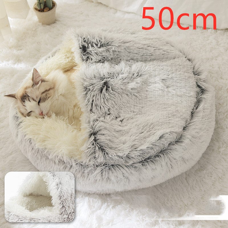 View details for 2 In 1 Dog And Cat Bed Pet Winter Bed Round Plush Warm Bed House Soft Long Plush Pets Bed Pet Products 2 In 1 Dog And Cat Bed Pet Winter Bed Round Plush Warm Bed House Soft Long Plush Pets Bed Pet Products