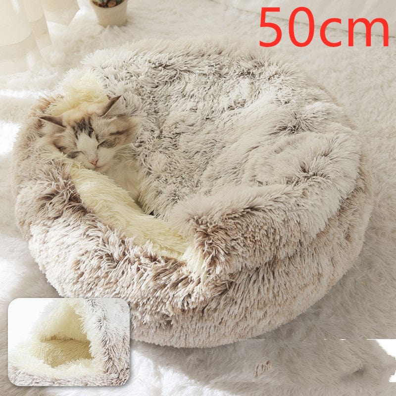View details for 2 In 1 Dog And Cat Bed Pet Winter Bed Round Plush Warm Bed House Soft Long Plush Pets Bed Pet Products 2 In 1 Dog And Cat Bed Pet Winter Bed Round Plush Warm Bed House Soft Long Plush Pets Bed Pet Products