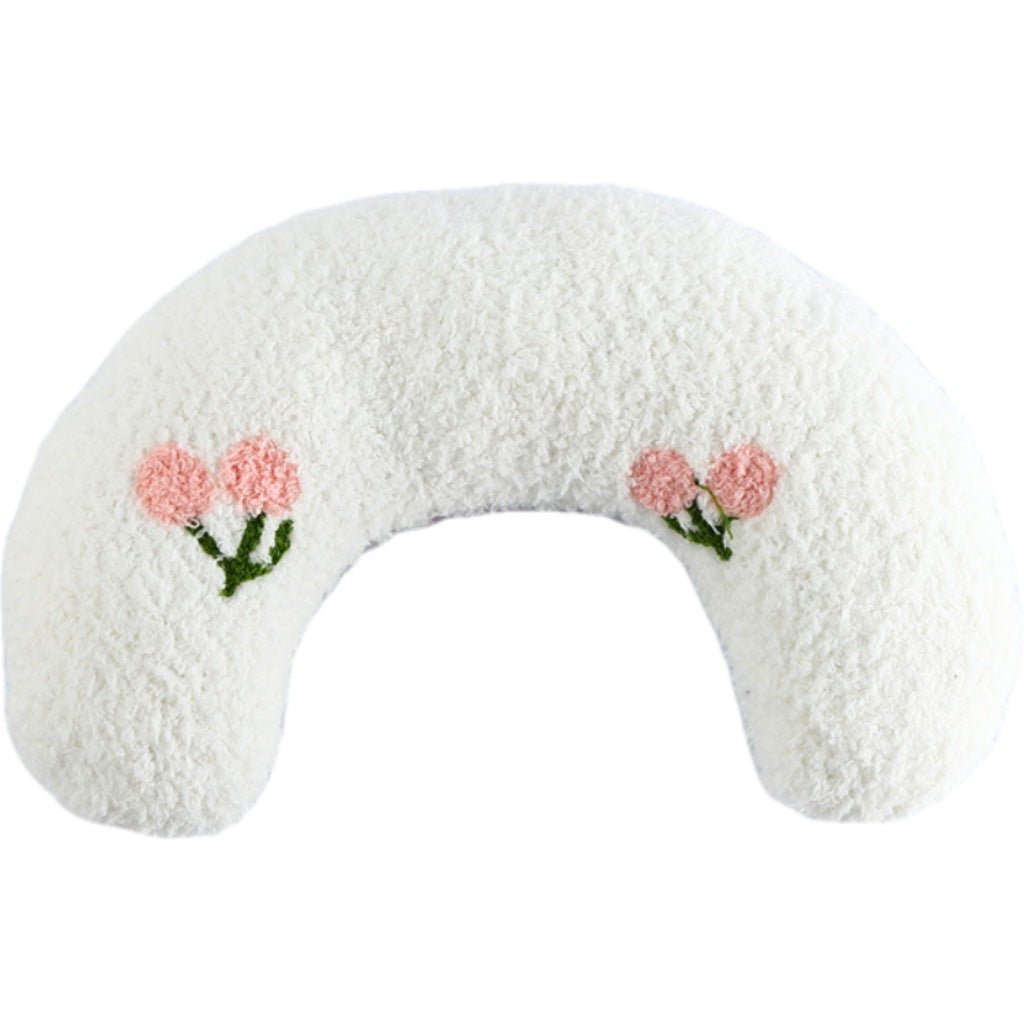 Little Pillow For Cats Fashion Neck Protector Deep Sleep Puppy U-Shaped Pillow Pets Pillow Kitten Headrest Dog Sleeping Pillow Pet Products Pet peteezee White 1PCS