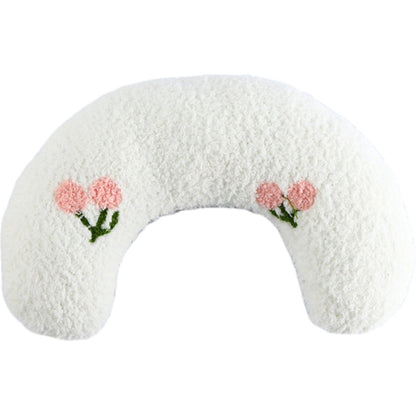 Little Pillow For Cats Fashion Neck Protector Deep Sleep Puppy U-Shaped Pillow Pets Pillow Kitten Headrest Dog Sleeping Pillow Pet Products Pet peteezee White 1PCS