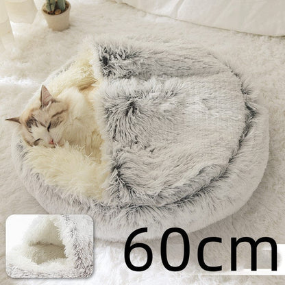View details for 2 In 1 Dog And Cat Bed Pet Winter Bed Round Plush Warm Bed House Soft Long Plush Pets Bed Pet Products 2 In 1 Dog And Cat Bed Pet Winter Bed Round Plush Warm Bed House Soft Long Plush Pets Bed Pet Products