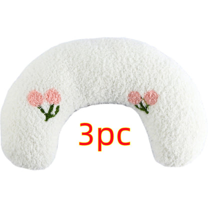 Little Pillow For Cats Fashion Neck Protector Deep Sleep Puppy U-Shaped Pillow Pets Pillow Kitten Headrest Dog Sleeping Pillow Pet Products Pet peteezee White 3PCS