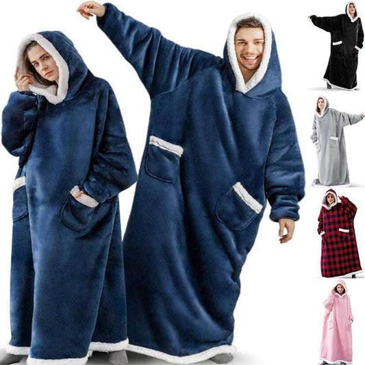 Winter TV Hoodie Blanket Winter Warm Home Clothes Women Men Oversized Pullover With Pockets dress fashion novaa