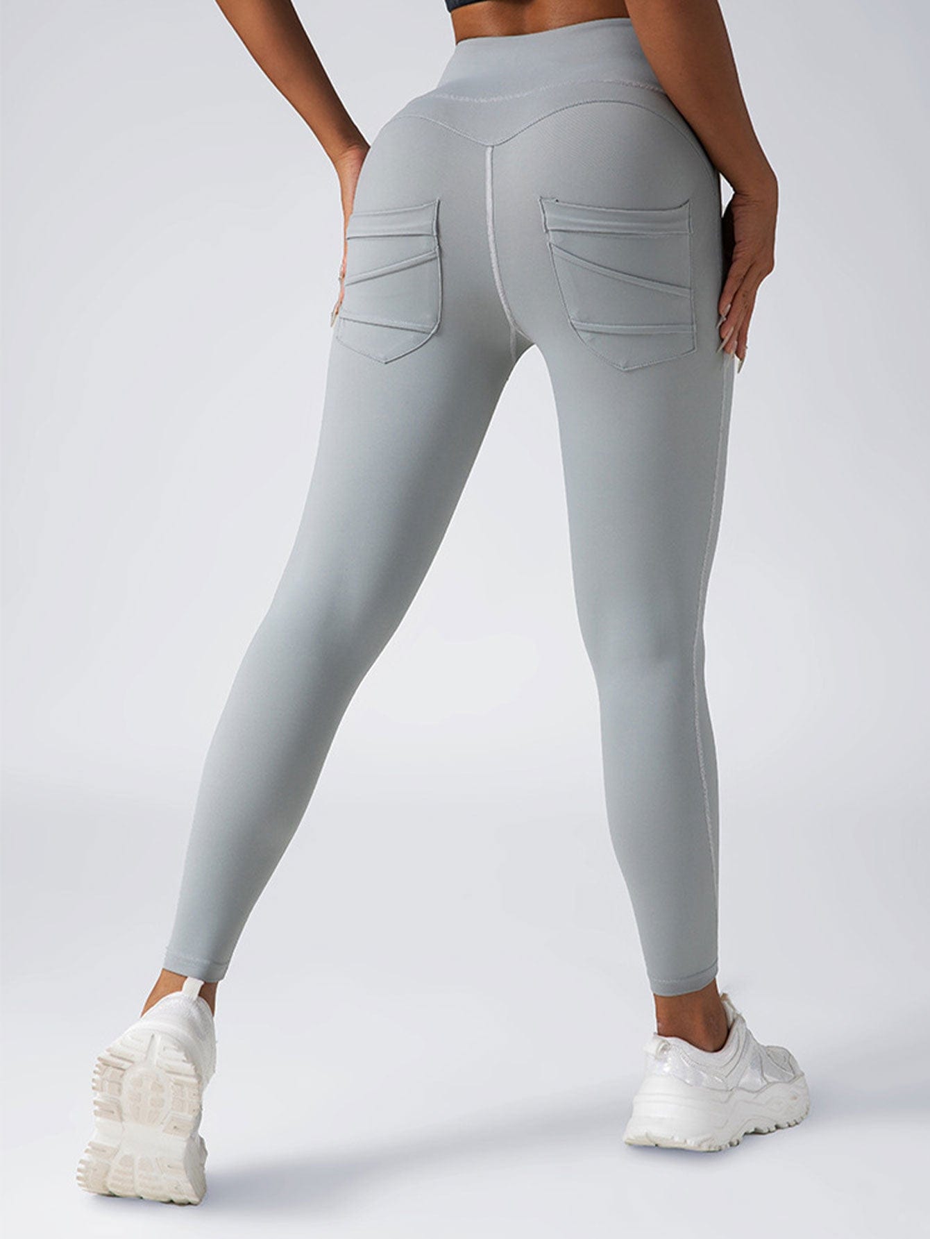 2 Pack High Waist Yoga Pants With Pockets, Tummy Control Workout Running Yoga Leggings For Women dress fashion novaa