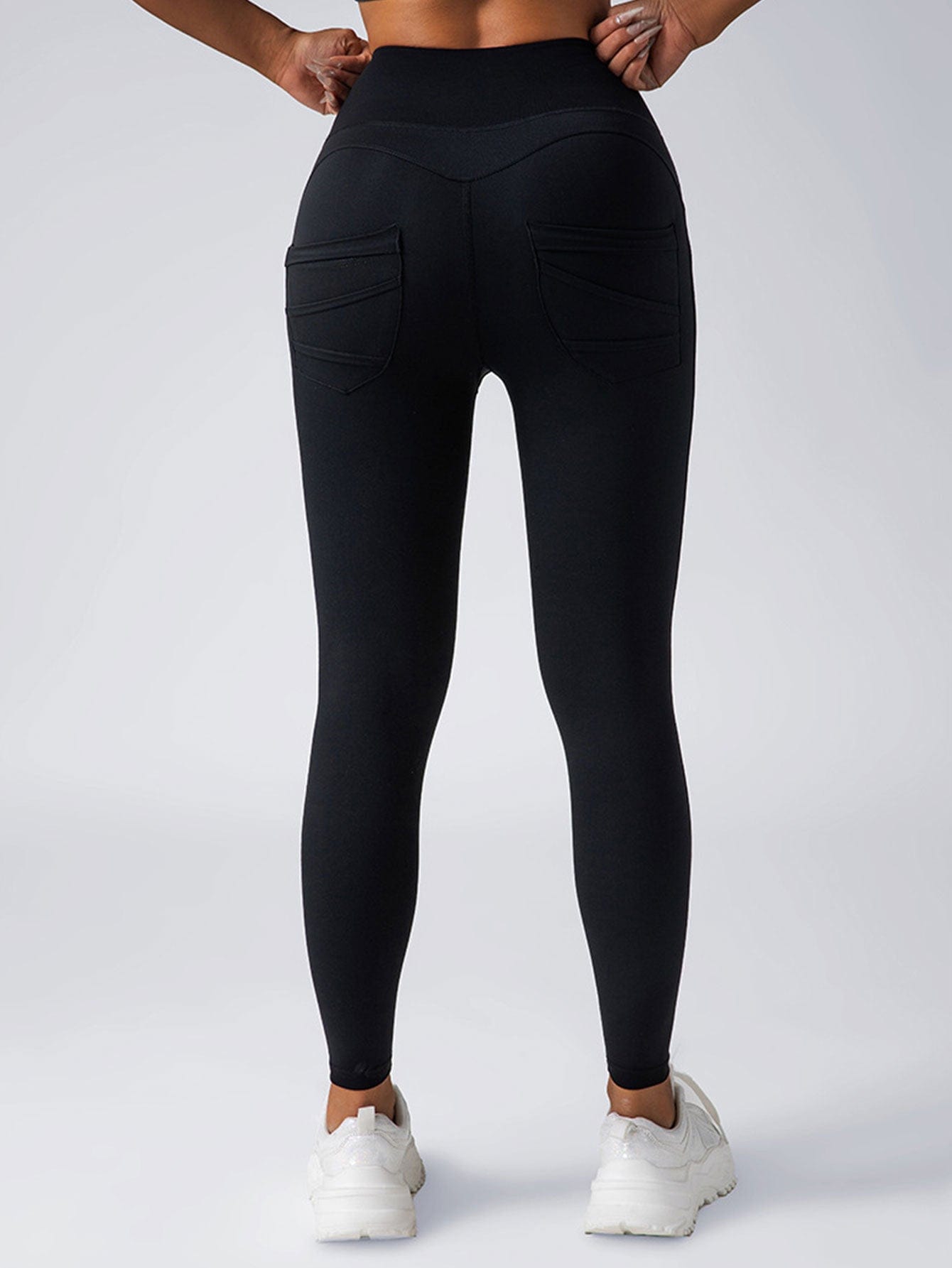2 Pack High Waist Yoga Pants With Pockets, Tummy Control Workout Running Yoga Leggings For Women dress fashion novaa
