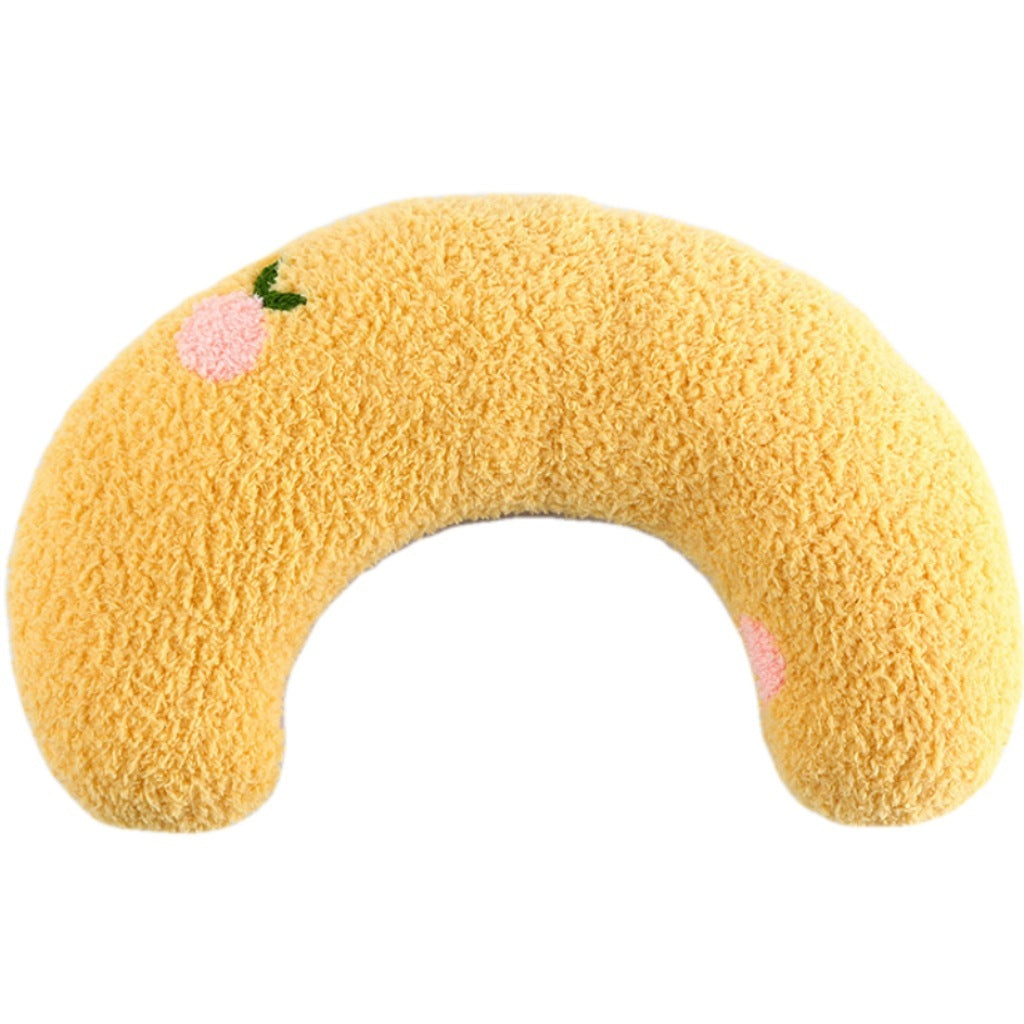 Little Pillow For Cats Fashion Neck Protector Deep Sleep Puppy U-Shaped Pillow Pets Pillow Kitten Headrest Dog Sleeping Pillow Pet Products Pet peteezee Yellow 1PCS