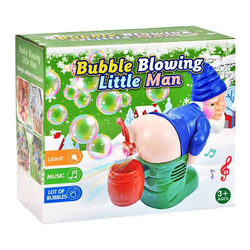 Electric Santa Claus Bubbles Machine Blowing Bubbles Music Light Entertainment Toy Prank Funny Ornament Christmas Gifts Christmas Decorations kids fashion novaa Blue 1PC