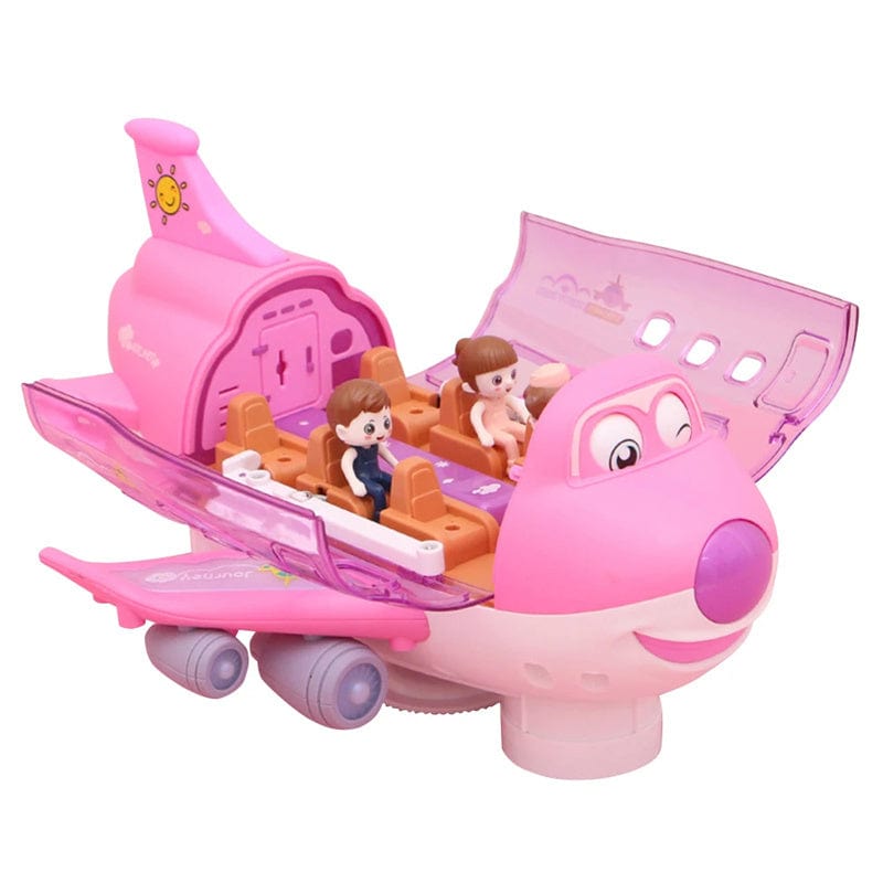 360 Rotating Electric Plane Airplane Toys For Kids Bump And Go Action Toddler Toy Plane With LED Flashing Light Sound For Boys kids fashion novaa