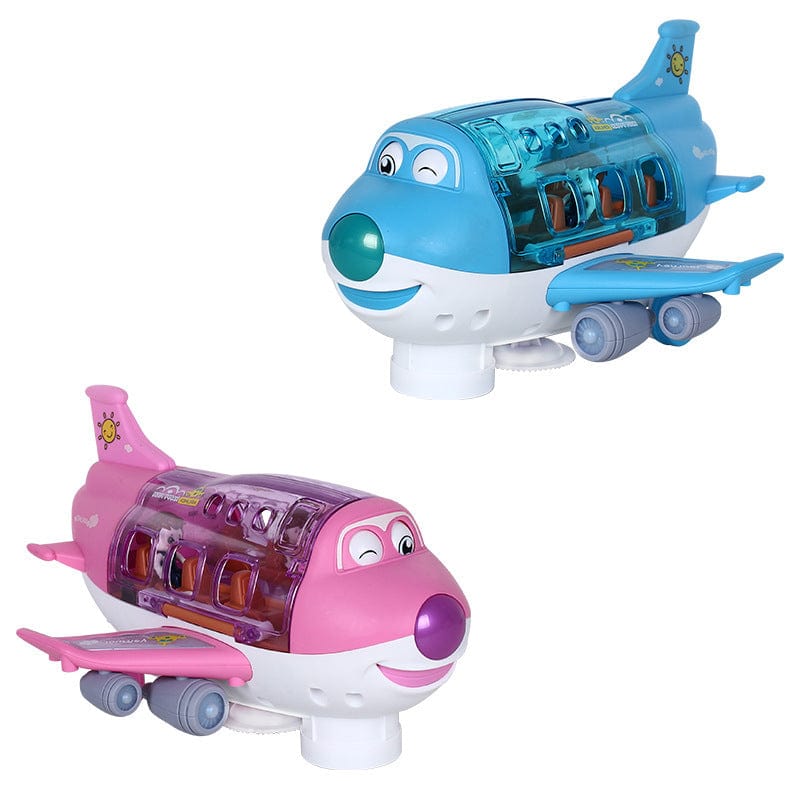 360 Rotating Electric Plane Airplane Toys For Kids Bump And Go Action Toddler Toy Plane With LED Flashing Light Sound For Boys kids fashion novaa