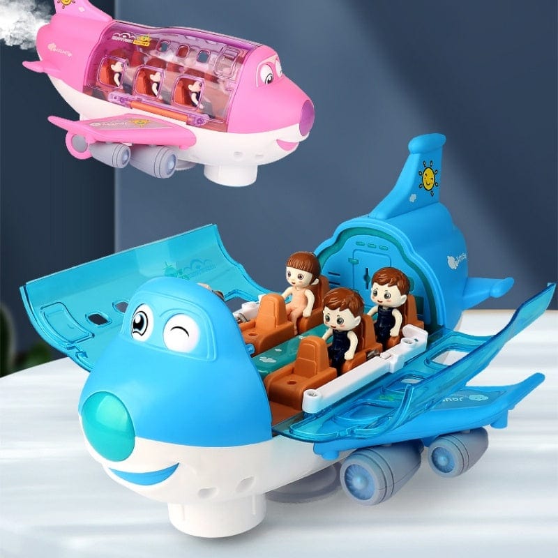 360 Rotating Electric Plane Airplane Toys For Kids Bump And Go Action Toddler Toy Plane With LED Flashing Light Sound For Boys kids fashion novaa