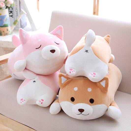 36cm 55cm Cute Fat Shiba Inu Dog Plush Toy Stuffed Soft Kawaii Animal Cartoon Pillow Lovely Gift For Kids Baby Children Gifts kids fashion novaa
