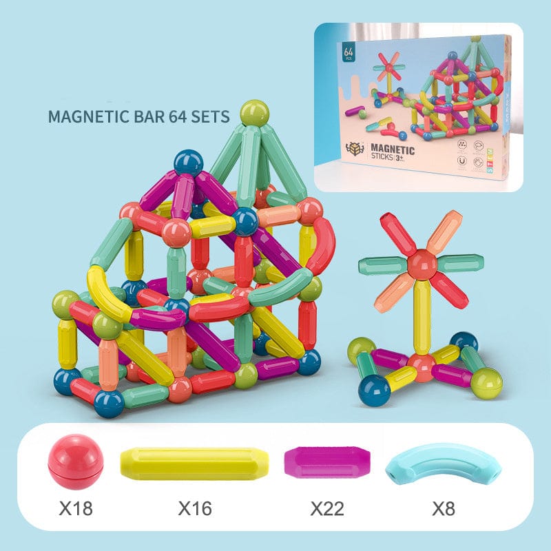Baby Toys Magnetic Stick Building Blocks Game Magnets Children Set Kids Magnets For Children Magnetic Toy Bricks kids fashion novaa 64pcs