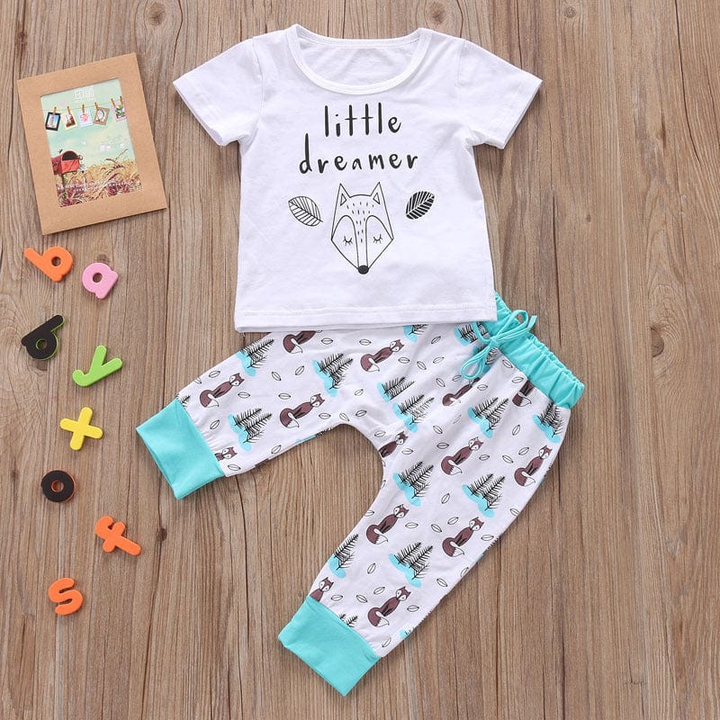Newborn Baby Clothes Set T-shirt Tops Pants Little Boys and Girls Outfits kids fashion novaa