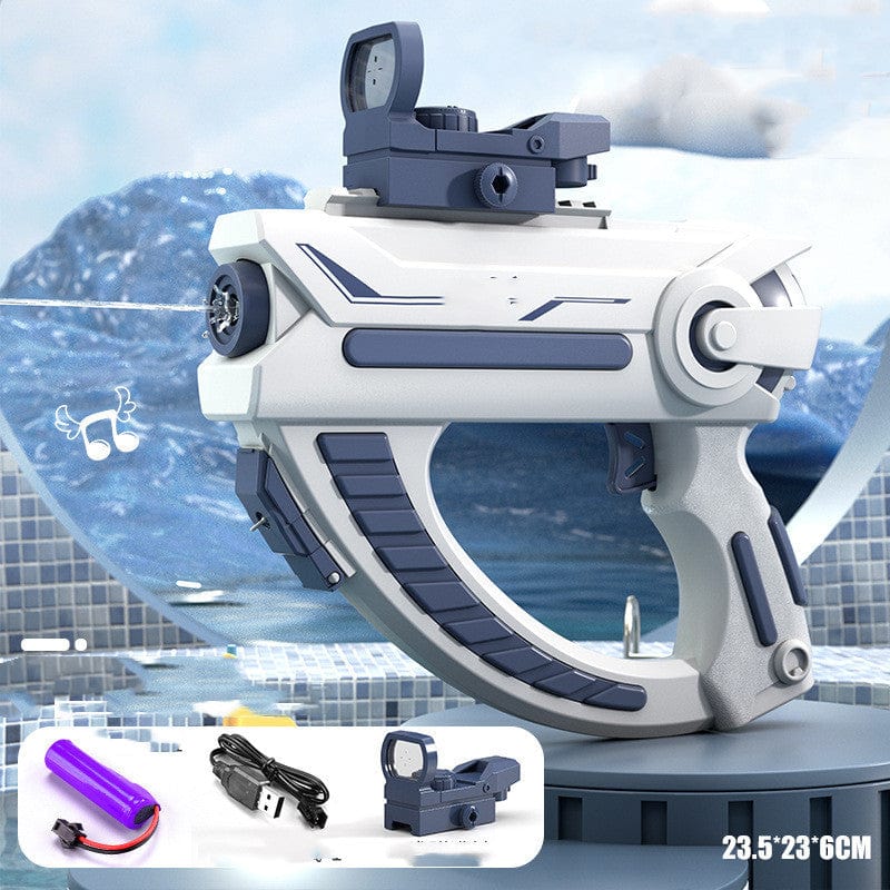 Space Water Gun Electric Automatic Water Absorption Water Fights Toy Outdoor Beach Swimming Pool Bath Toys For Children Kid Gift kids fashion novaa A Blue USB
