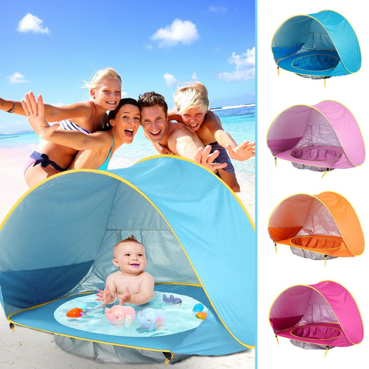 Baby Beach Tent Kids Outdoor Camping Easy Fold Up Waterproof Up Sun Awning Tent UV-protecting kids fashion novaa