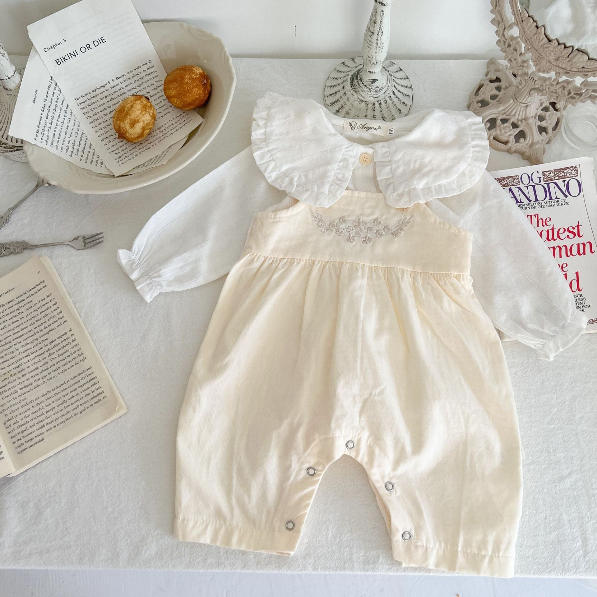 Baby Girl's Loose Adjustable Suspender Romper kids fashion novaa