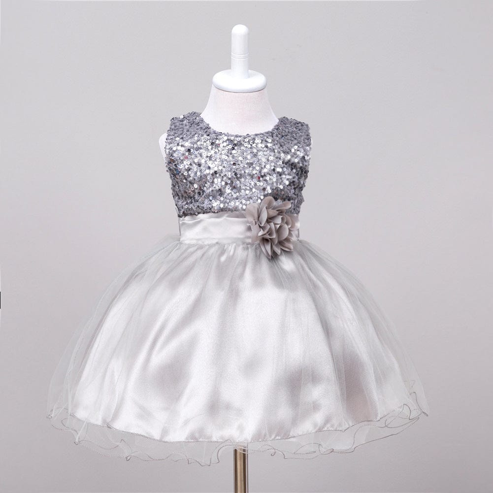 Baby Sequin Dress Flower Girl Wedding Princess Dress kids fashion novaa