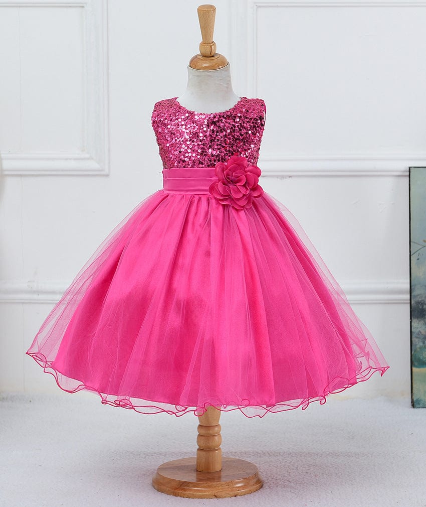 Baby Sequin Dress Flower Girl Wedding Princess Dress kids fashion novaa