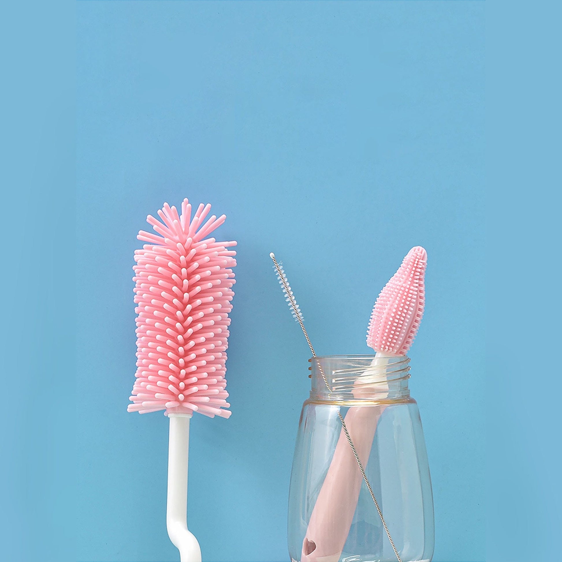 Baby Silicone Baby Bottle Brush Straw Scrubbing Baby Bottle Brush Cleaning kids fashion novaa