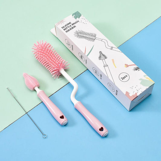 Baby Silicone Baby Bottle Brush Straw Scrubbing Baby Bottle Brush Cleaning kids fashion novaa
