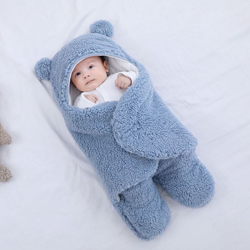 Baby Sleeping Bag Envelope for Newborn Baby Winter Swaddle Blanket kids fashion novaa Blue 3M