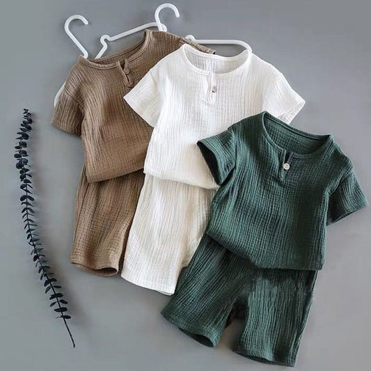 Boy And Girl Baby Short-sleeved Summer Suit kids fashion novaa