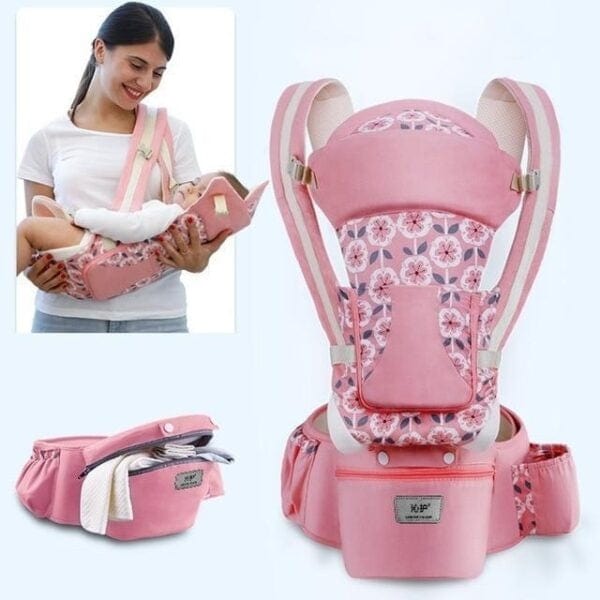 Multi-functional baby waist stool kids fashion novaa Cherry blossom powder