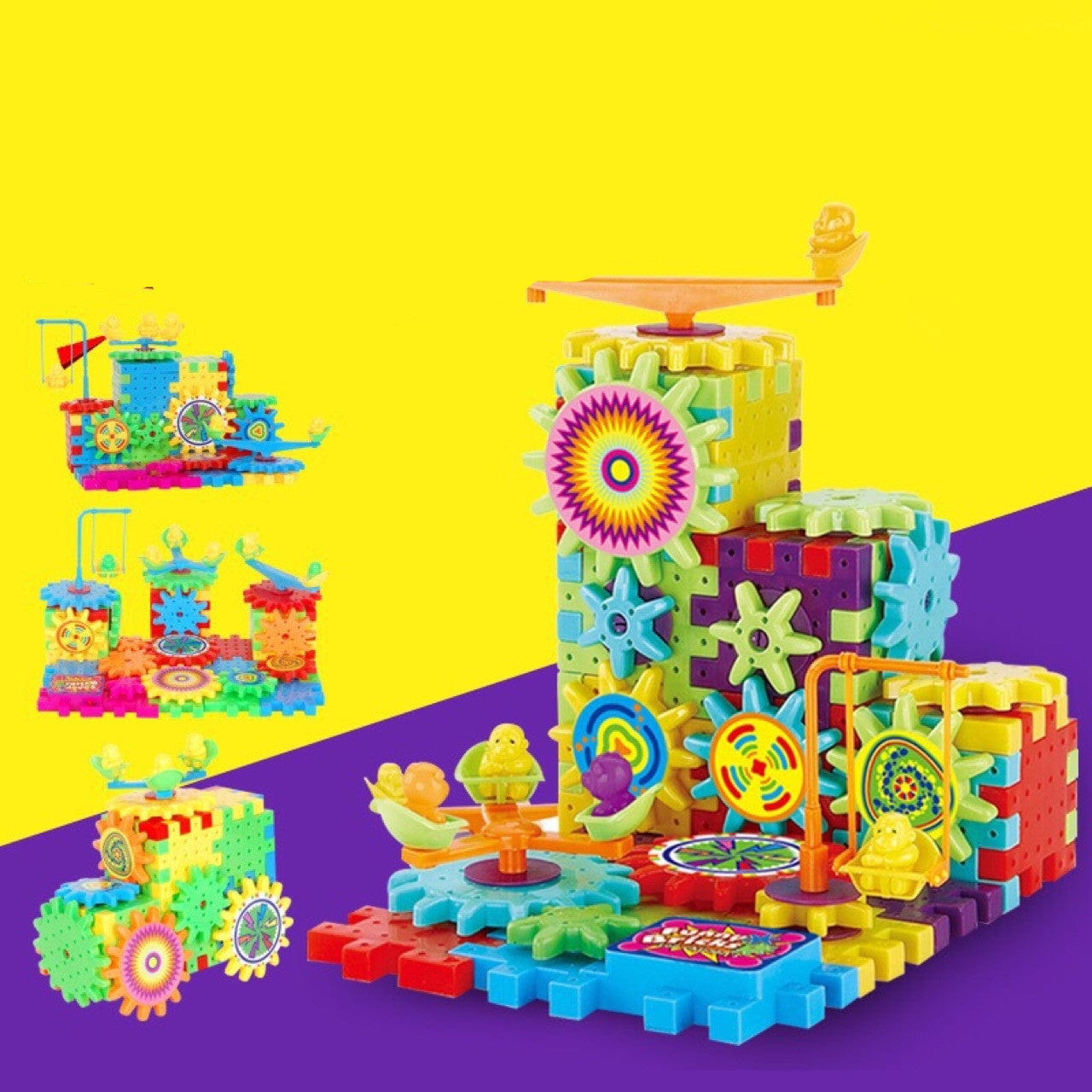 Electric Gears 3D Model Building Kits Plastic Brick Blocks Educational Toys for Kids kids fashion novaa