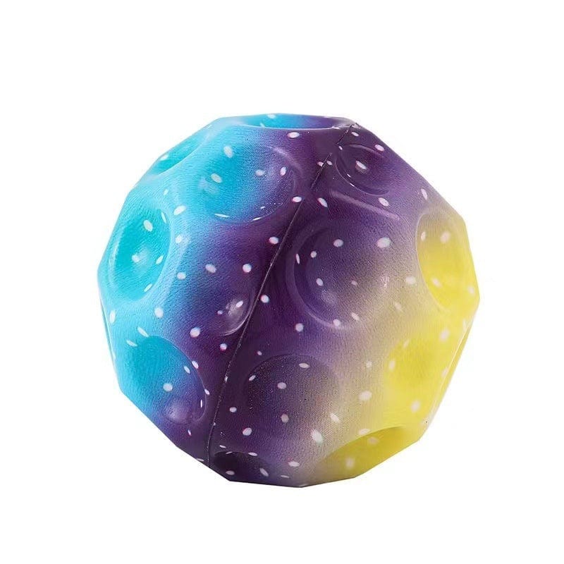 Colorful Hole Ball Soft Bouncy Ball Anti-fall Moon Shape Porous Bouncy Ball Kids Indoor Toys Ergonomic Design Elastic Ball kids fashion novaa