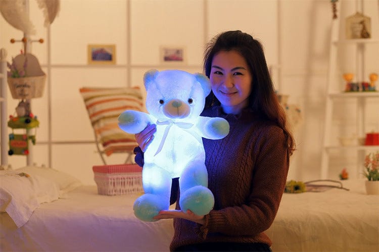 Creative Light Up LED Teddy Bear Stuffed Animals Plush Toy Colorful Glowing Christmas Gift For Kids Pillow kids fashion novaa
