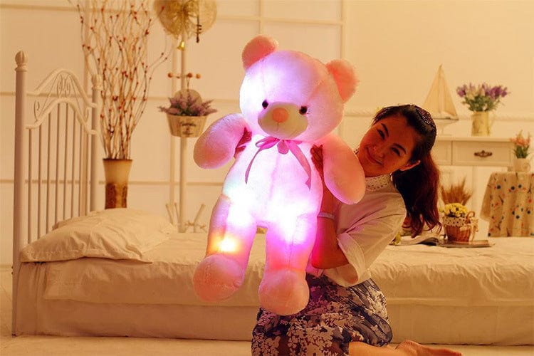 Creative Light Up LED Teddy Bear Stuffed Animals Plush Toy Colorful Glowing Christmas Gift For Kids Pillow kids fashion novaa
