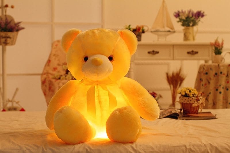 Creative Light Up LED Teddy Bear Stuffed Animals Plush Toy Colorful Glowing Christmas Gift For Kids Pillow kids fashion novaa